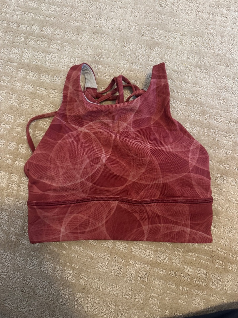 Lululemon red sports bra